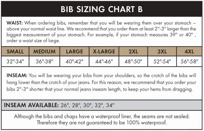 HIGH-N-DRI BROWN WATERPROOF BIBS # 315-BR - Image 2