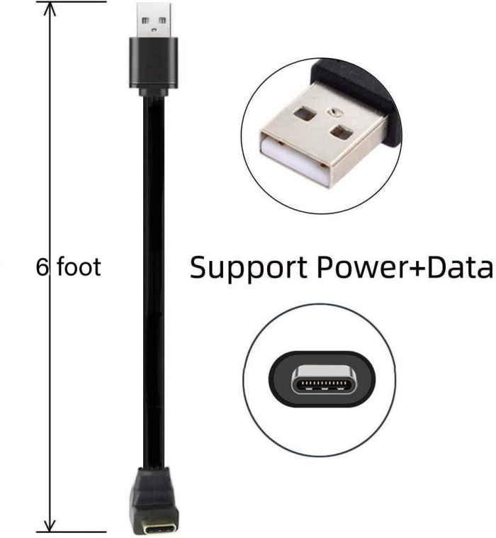 6 FT USB Charging/Data Cord For Garmin Alpha 300/300i, T20 Or TT25 - Image 2