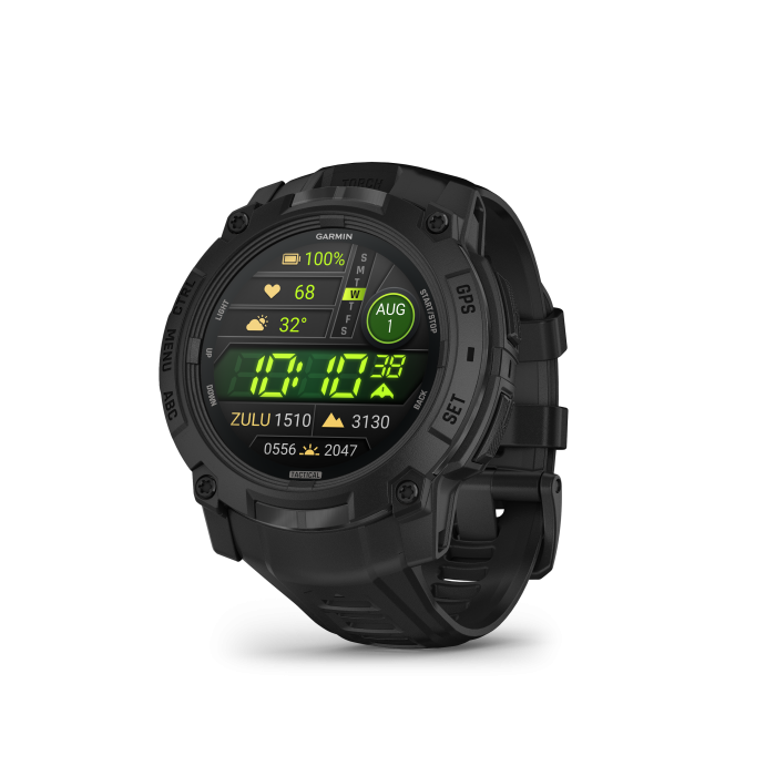 Garmin Instinct® 3 – 50 mm, AMOLED, Tactical Edition, Black w/ Black Band