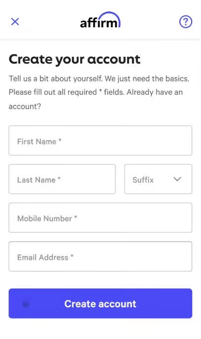 Affirm checkout flow